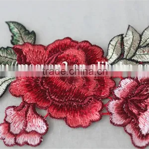 2016 Hot Sale Polyester Knitting Fabric Embroidery Patch Flower Printing for Ladies thumbnail-4
