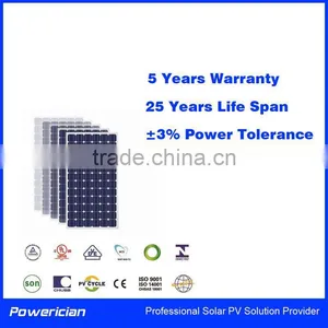 High Quality Solar Mono Panel 130W for SHS Home Power System thumbnail-1