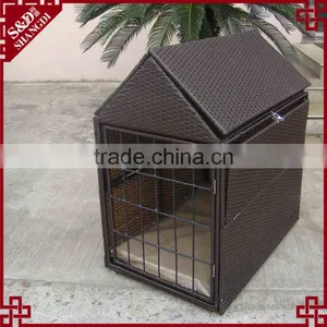 Best Wicker & Metal Craft Outdoor Cat or Dog Using Waterproof Pet House thumbnail-3