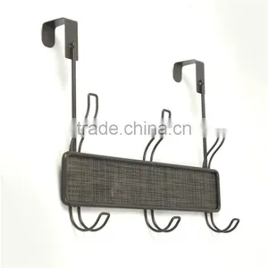 New Metal Wall Rack, 3 Hooks, Bronze thumbnail-2