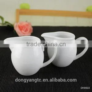 Factory Direct Wholesale WHITE Ceramic or Porcelain Milk Pot thumbnail-1