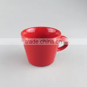 Round Ceramic Red-glazed Coffee Cup thumbnail-1