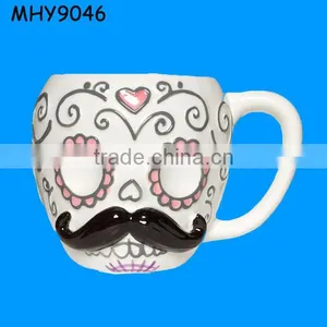 Ceramic Mexican Sugar Skull Mug thumbnail-1