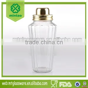 30oz Machine Made Glass Bottle Decorative Jars Mix Glass Electroplate Lid Shaker thumbnail-1