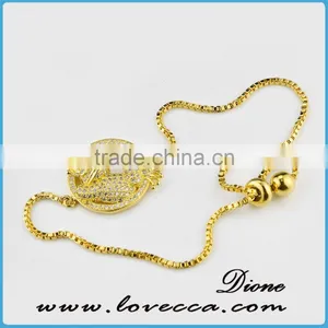 2017 Various Pattern Chain Link Bracelets for Your Choice Women Gold Micro Pave Bracelet Link Zircon thumbnail-4