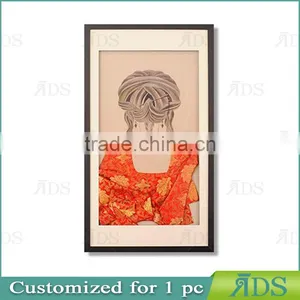 Framed Handmad Fabric Painting Designs Scenery Art thumbnail-1