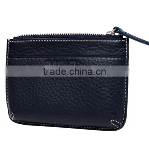 Manufacture Zipper Men's Slim Wallet ID Credit Card Holder for Man With Wallet Custom Logo thumbnail-3