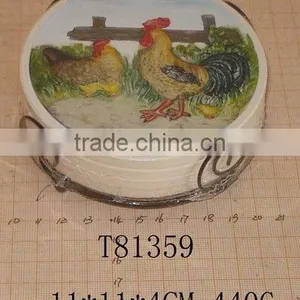 Round Ceramic Coaster thumbnail-1