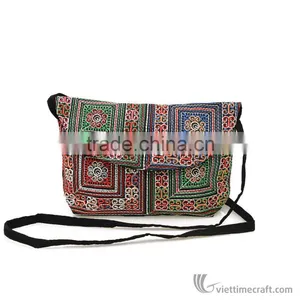 Ethnic Pattern Embroidered Handbag, Various Color and Design, Made in Vietnam thumbnail-2