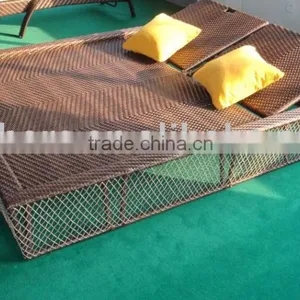 Aluminium Furniture Outdoor Rattan Sun Bed AK3047 thumbnail-1