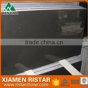 High Quality Polished Mongolian Black Stone Granite Tiles thumbnail-1