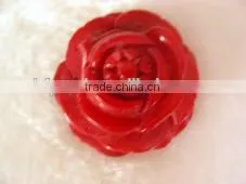 Wholesale 30mm Red Flower of Life Shape Natural Coral Pendant thumbnail-1