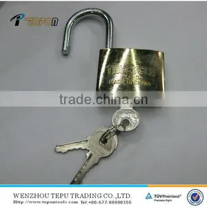 Good Appearance Titanium Plated Golden Iron Padlock thumbnail-1