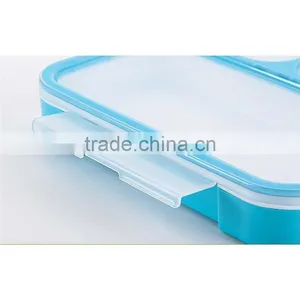 China High Quality Custom Eco-friendly Plastic Food Container Portable Lunch Box With Lock 2016 thumbnail-6