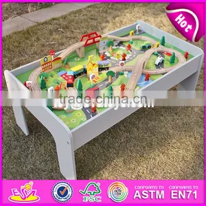 2017 New Design Educational Kids Activity Toys Wooden Train Table Set W04C070 thumbnail-1