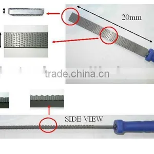 200mm Sand Finished Flat Wooden Rasp Files With Plastic Handle thumbnail-1