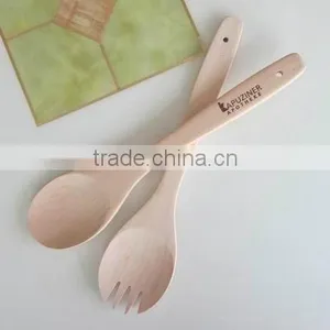 Salad Spoon, Wooden Salad Server Wood Salad Spoon and Fork. Serving Spoon thumbnail-1