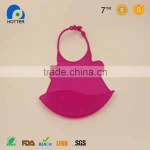 Good Quality Waterproof Silicone Bib Easily Wipes Clean Comfortable Baby/infant Bibs Keep Stains off thumbnail-1