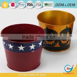 Garden Unique Powder Coated Iron Coloured Plant Pots Colourful Plant Pots thumbnail-3
