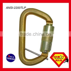 Steel Stainless With D Type Twist Lock Rescue Carabiner Hook thumbnail-5