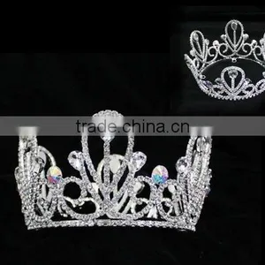 H172-175 Bridal Jewelry Pageant Rhinestone Big Fashion Pageant Crown thumbnail-2