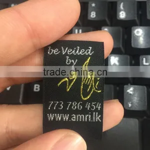 2017 Custom High Quality Gold Silver Metal Thread Garments Woven Labels thumbnail-1