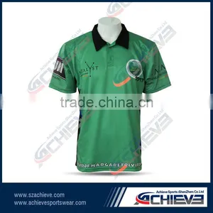 Sport Active Cricket Team Shirts Sublimated Printing Fashion Polo Wear,custom Gym Polo Jerseys Wholesale thumbnail-2