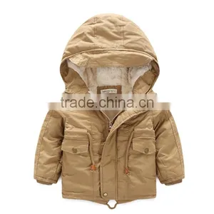 Pure Colour Kids Winter Jackets for Boy Baby Outwear Children Thick Winter Warm Coat thumbnail-3