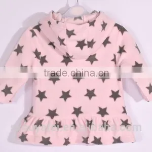 Kids Stock Cloth Polar Fleece Cloth Happy Baby Clothing Stock Apparel Hoody Soft Touch Girls Coat Kids Ready Made Garment thumbnail-3