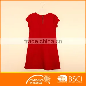 Girl Heart Jacquard Pattern Nice Red Zip Up Dress thumbnail-2