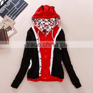 Fleece Jackets Bulk Women Cute Color Pattern Double Layer Girls Winter Coat OEM Wholesale thumbnail-1