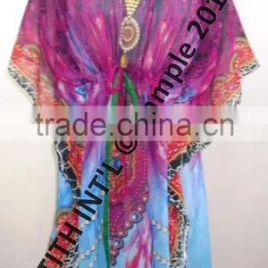 KNEE LENGTH DIGITAL PRINT KAFTAN thumbnail-3