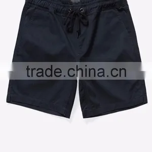 100% Cotton Solid Twill Drawstring Volley Shorts thumbnail-1