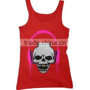 China Custom Printing 100 Cotton Stringer Tank Top Women thumbnail-4