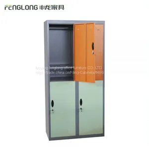 Luoyang Fenglong Cheap Changing Room 4 Door Stainless Steel Storage Lockers Metal School Locker for Student/gym/kids thumbnail-3