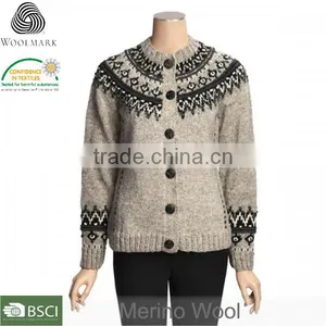 Women's Cardigan Sweater Long Sleeve, Customized Old Ladies Cardigans thumbnail-1