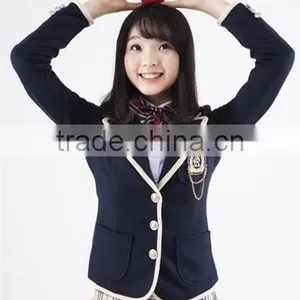 China Factory Price Juqian School Uniform Blazer Custom School Uniform Suit Designs thumbnail-3