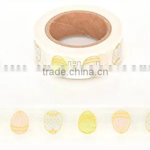 1.5cm*10m Japan Washi Tape Gold Stamping Eggs Pattern Adhesive Paper Tape Colors Paper Tape thumbnail-5