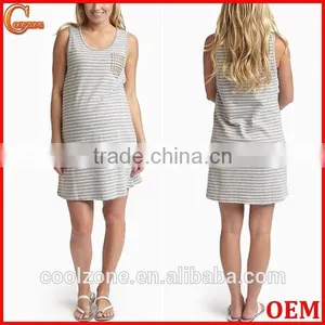 Women Grey Striped Studded Pregnancy Clothes Wholesale Maternity Clothing 2015 thumbnail-1