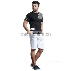 2016 New Arrival Latest Design Super Soft White Wholesale Cheap Men's Cotton Shorts thumbnail-4