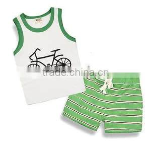 Factory Price no Sleeve Children Clothes Set 2017 Hot Sell Kids Clothes thumbnail-3