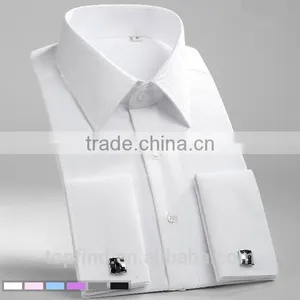 2014 Mens Slim Fit Unique Neckline Stylish Dress Long Sleeve Shirts Mens Dress Shirts thumbnail-1