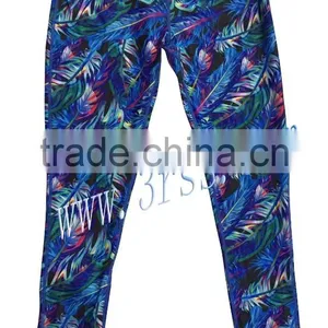 High Quality Sublimation Allover Printed Yoga Sports Wear Custom Legging for for Ladies thumbnail-1