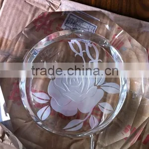 Crystal Hand Cut Glass Ashtray thumbnail-1