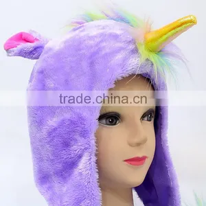 Popular Japan Cartoon Colorful Unicorn Anime Cute Plush Hat thumbnail-2