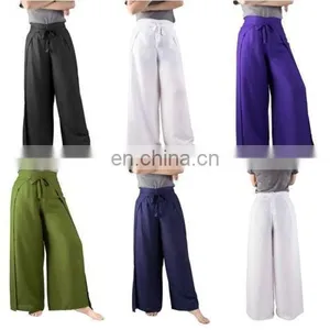 Lofbaz Women's Plain Palazzo Fisherman Rayon Wrap Pants thumbnail-1