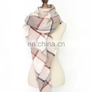 2016 Autumn And Winter Scarf Ladies Acrylic Plaid Scarf thumbnail-4