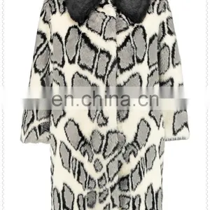 Best Selling Printed Long Faux Fur Coats Women Made in China thumbnail-4