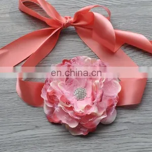 Laced Peony Flower Sash Belt For Kids thumbnail-3