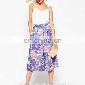 2015 New Fashion Premium Jacquard Wide Leg Pants for Women thumbnail-2